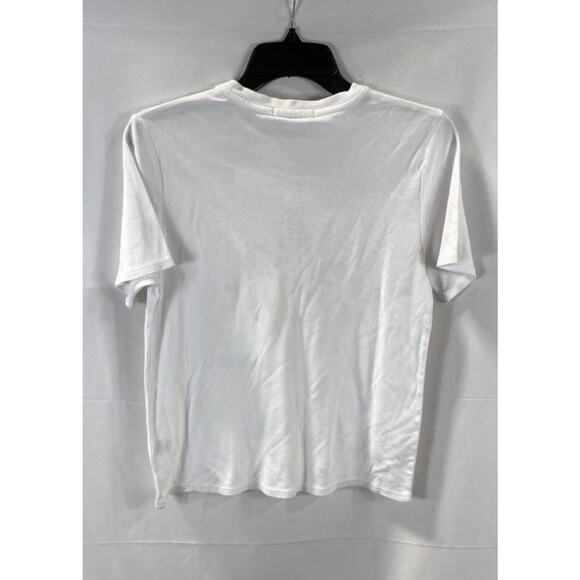 NWT Oscar De La Renta White Banana Graphic Botanical T-Shirt Sz. M - Picture 6 of 8